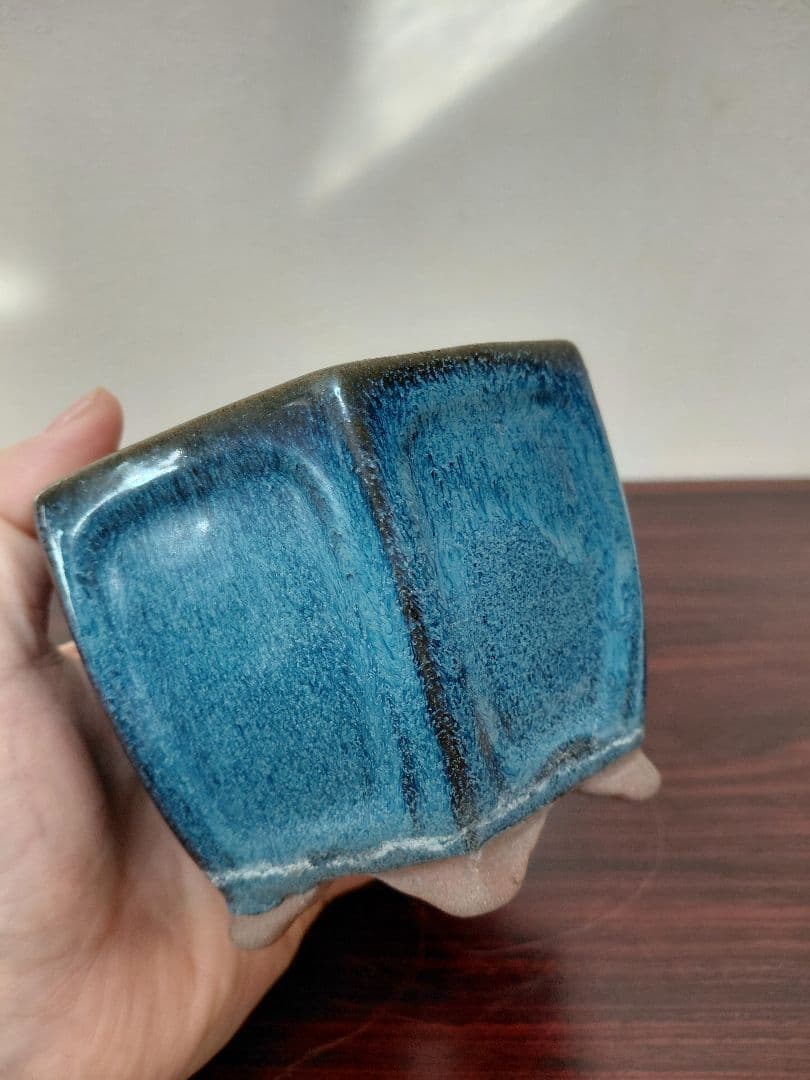 海鼠釉　鉢　盆栽鉢　詳細不明