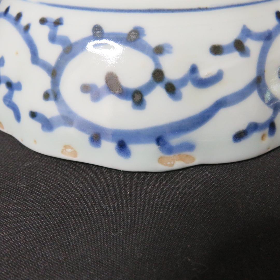 なます皿 5枚 江戸 蛇の目 唐草 松竹梅 窯傷 歪み 蔵出し