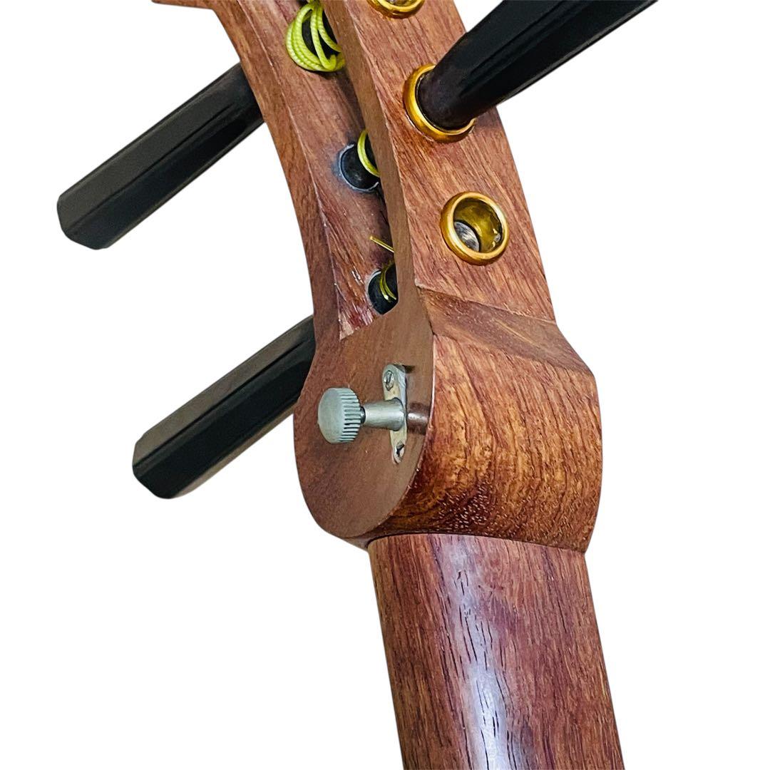 民謡 三味線 中棹 東さわり 撥 地唄 一枚甲 皮破れ ケース付