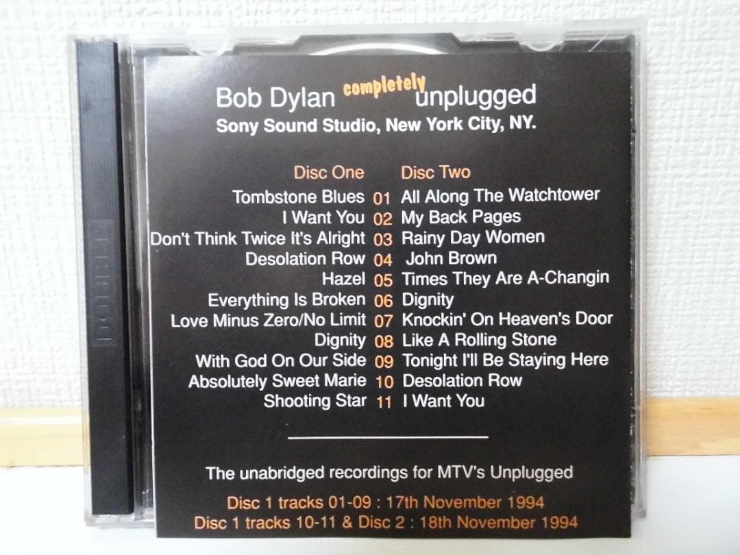 ボブ・ディラン　Completely Unplugged　(2CD)