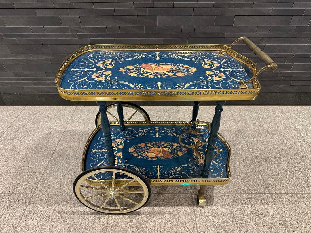 イタリア製 ヴィンテージ　キッチン 配膳 ワゴン キャスター付