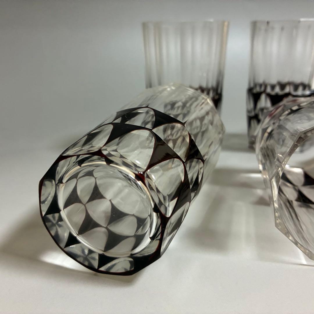 大正〜昭和初期　切子のコップ　アールデコ