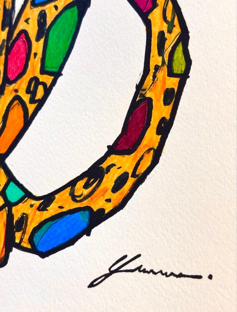 う*ん様 「 美しさが目覚めるとき 」｜絵画 原画 抽象画 絵 動物画 ドローイ