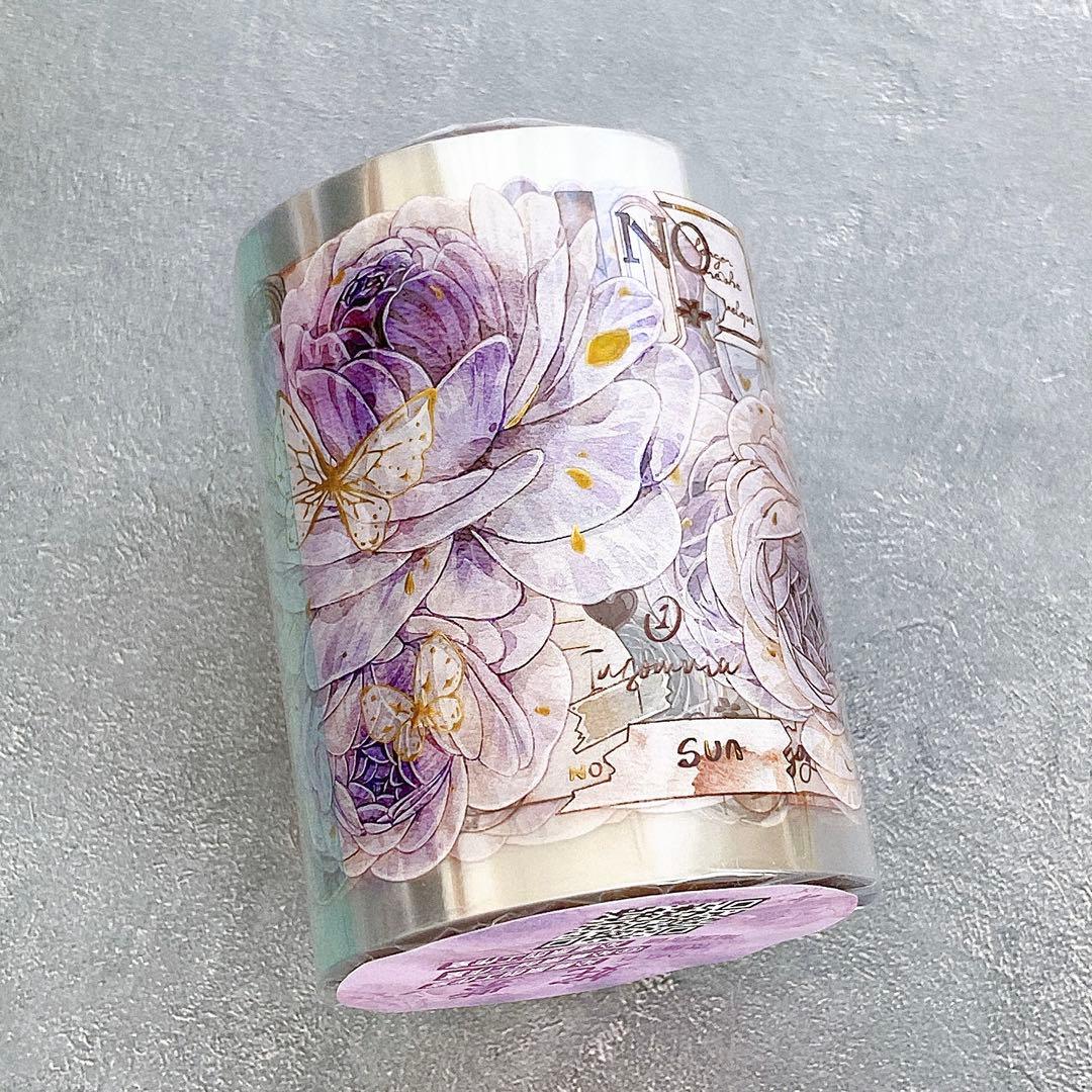 沁鹿原创工作室《姹紫》海外マスキングテープ　マステ 【1953】