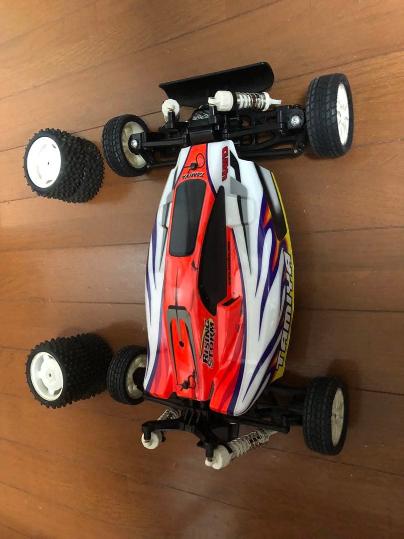 タイムセール田宮￼4WDDF-02 ライジングストーム予備タイヤ付￼2.4G一式