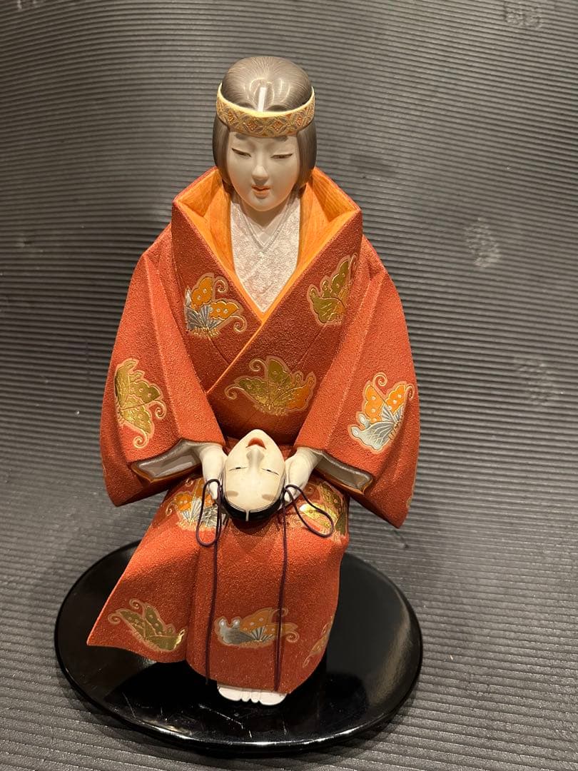 博多人形 国指定卓越技能者 無形文化財保持者 宗田源造 作 寂想 日本人形 能