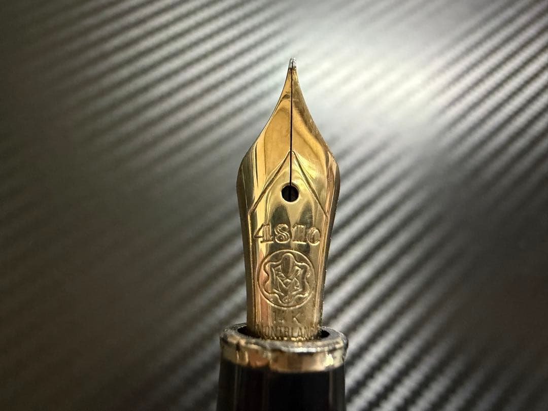 美品 エボナイト芯 モンブラン 144 ボルドー 全金 EF 極細字 万年筆