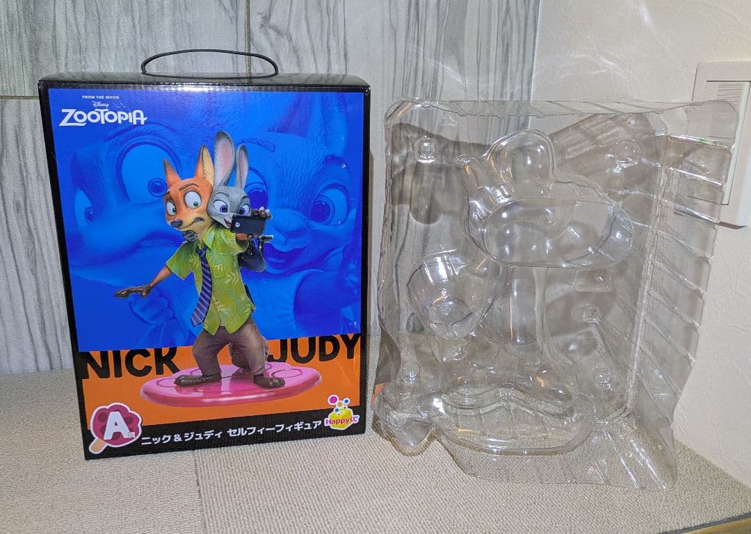Happyくじ　ズートピア　A賞　フィギュア　ニック　ジュディ