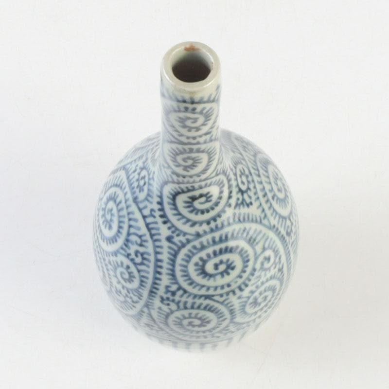 伊万里焼　古伊万里　染付　蛸唐草文　徳利　一輪挿　花生　V　9710