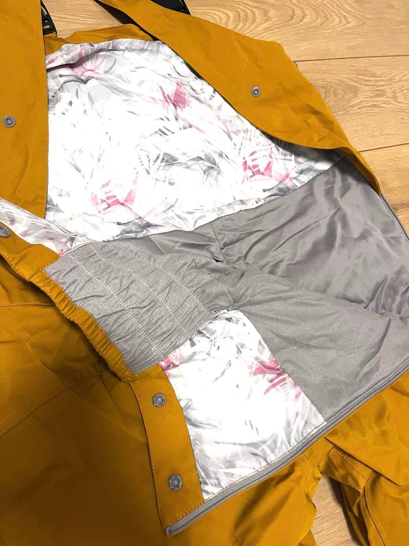 女性用イエローサスペンダー付きスノーボードウェアストレッチヒブパンツ