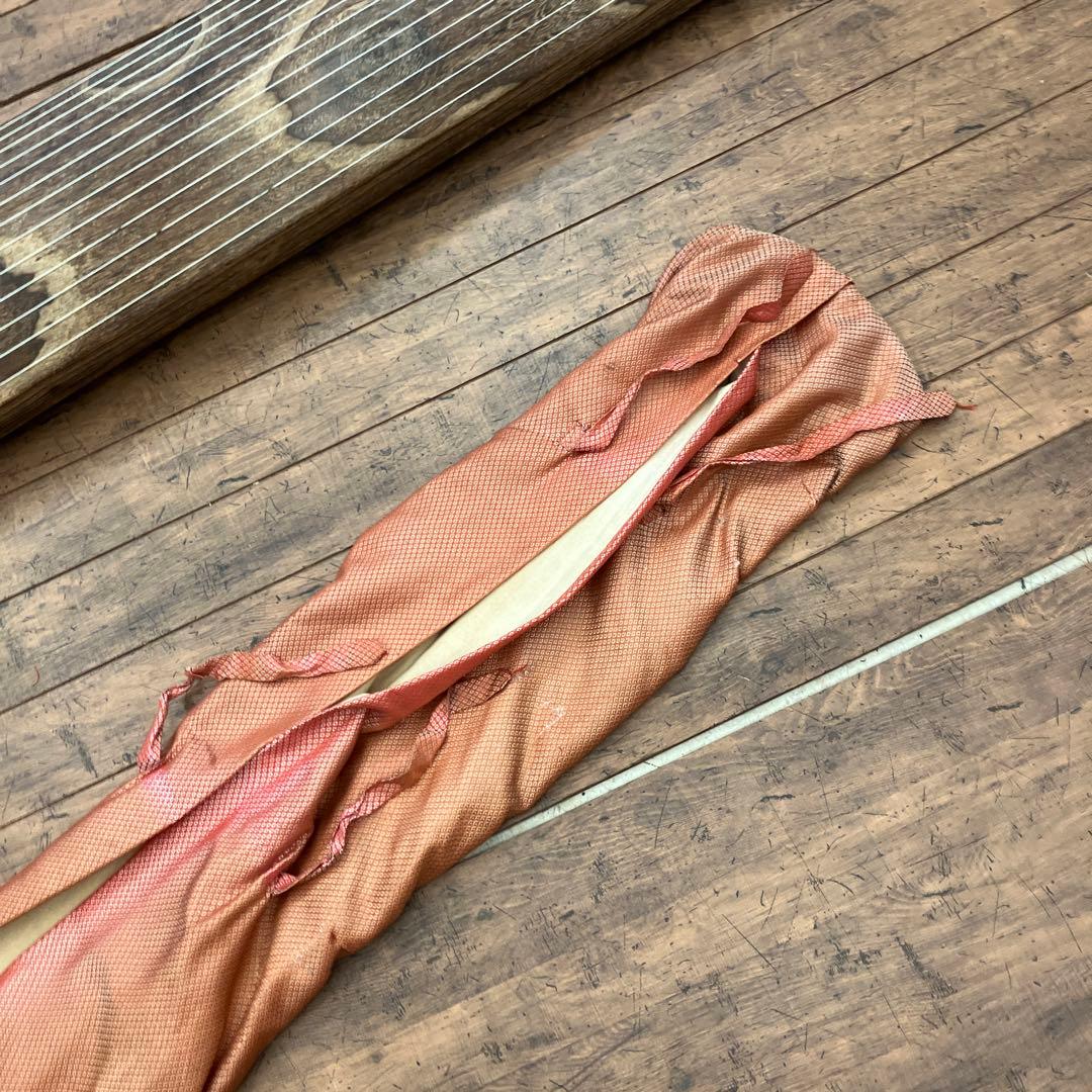 昭和レトロ すだれ掘り 13弦 伝統琴 琴 弦楽器 和楽器 ソフトケース付き