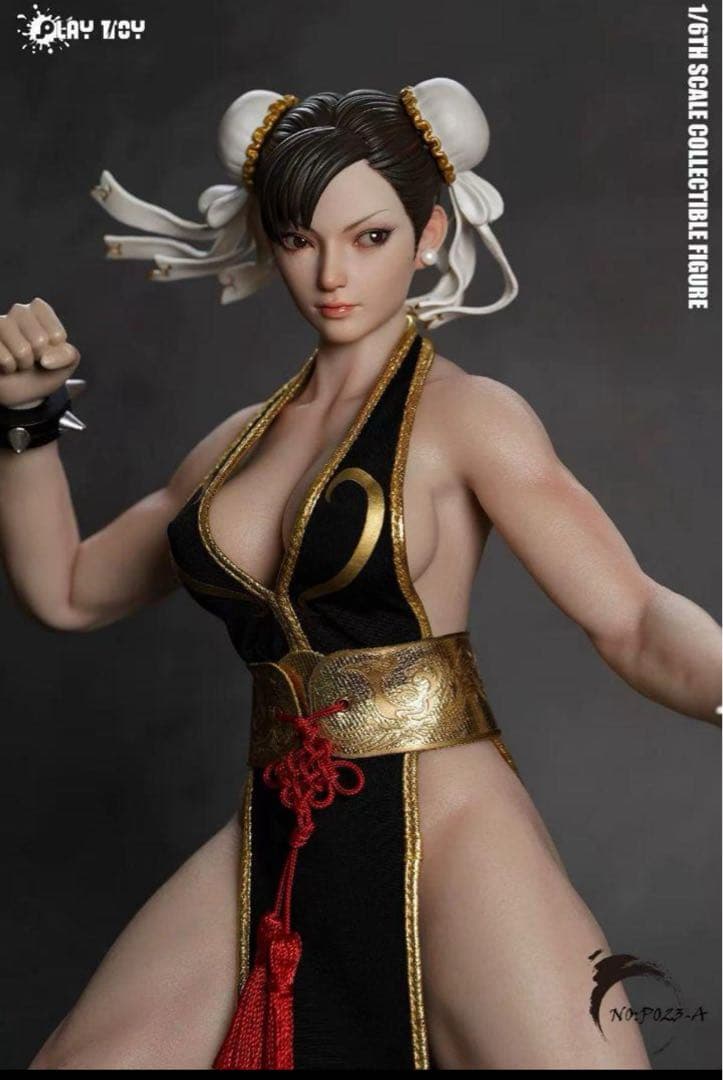 PLAY TOY 1/6 格闘の女神2.0 可動 春麗　フィギュア 黒