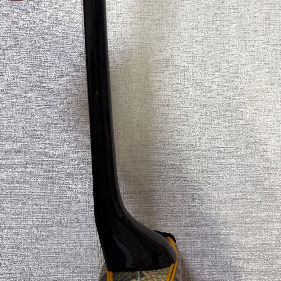 沖縄三線 人工皮 蛇柄 初心者向け 練習用 黒塗り棹