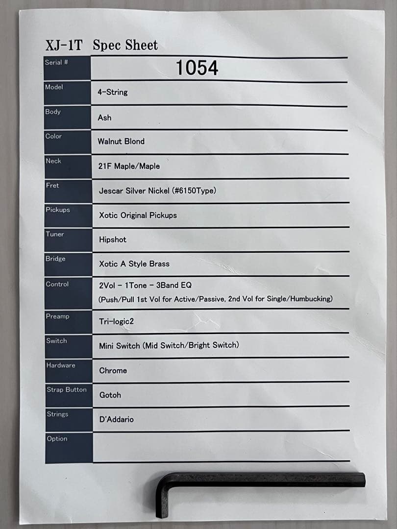 【大幅値下げ】【美品】Xotic XJ-1T 4st Ash/M Wallnut