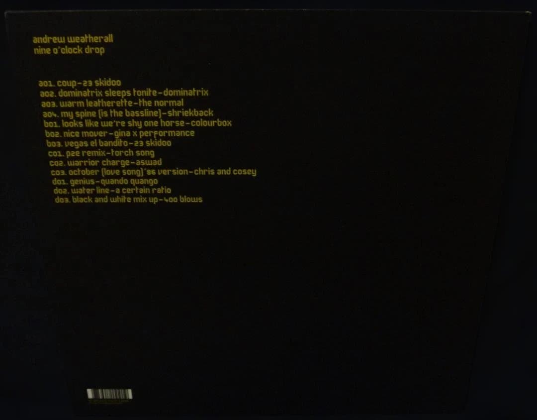 新品 Andrew Weatherall - Nine O'Clock Drop