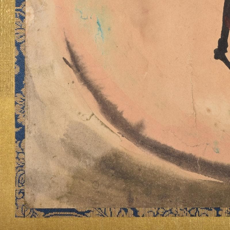 日本画家　篁牛人　水墨画　金魚　額装　M　R9236B