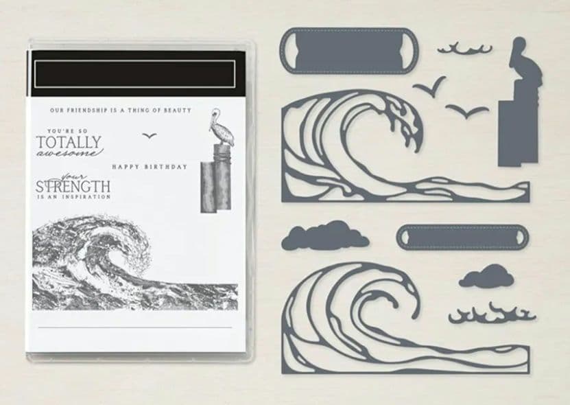 １点限り♡未使用　美しい波のスタンプ＆ダイ　スタンピンアップ