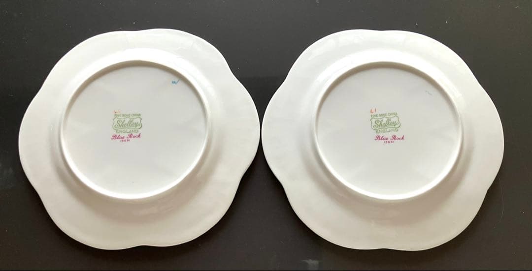 【希少品】　英国　シェリー　ブルーロック　 プレート3枚セット