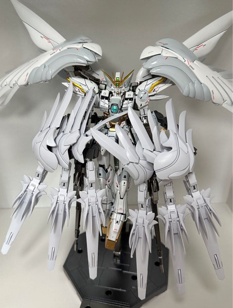 全塗装完成品+金属フレーム　MGウイングガンダムゼロEW セラフィムユニット