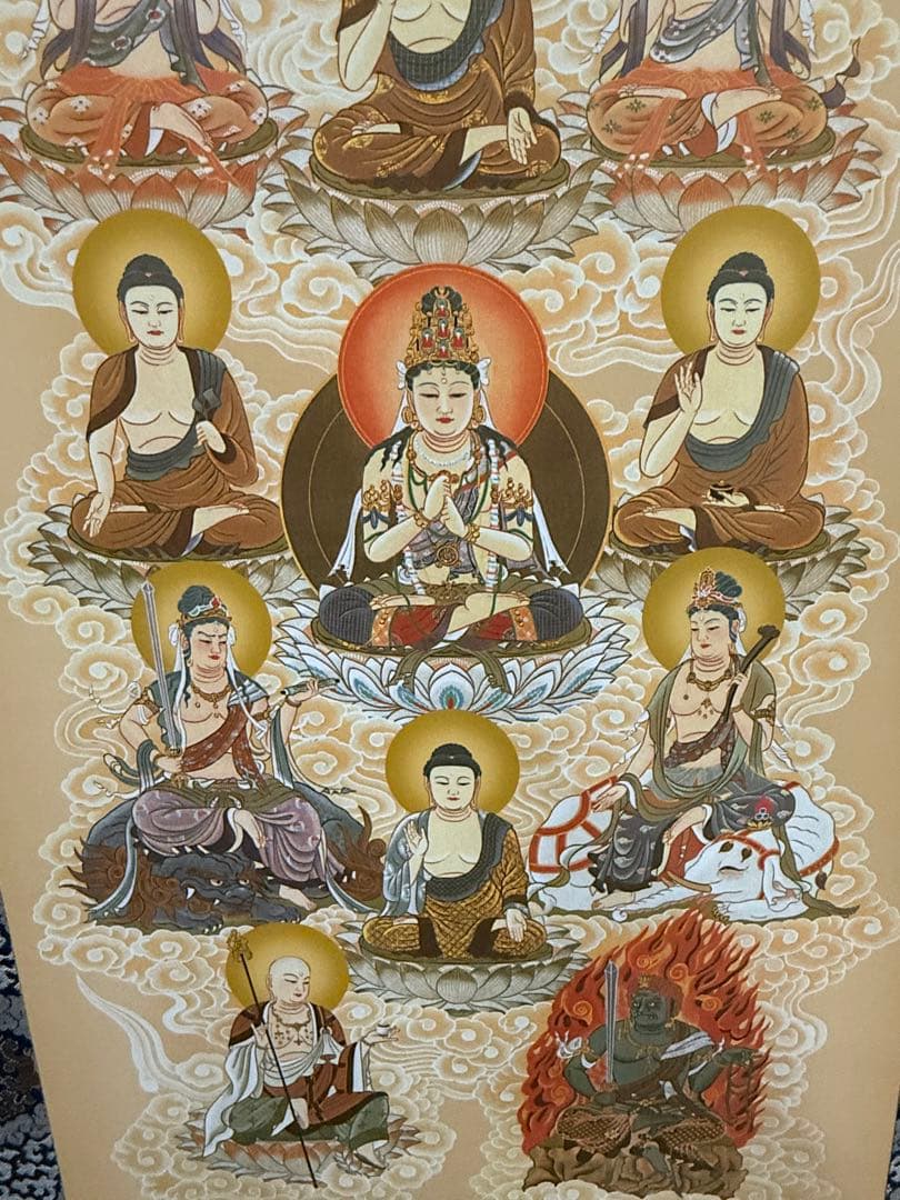 仏像の掛軸　十三仏真言