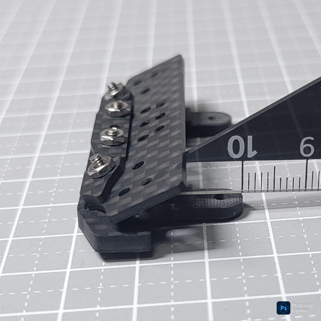 【CNC加工】 ヒンジ式フロントAT カーボンパーツセット (スラスト抜け防止)