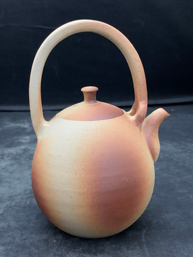 信楽焼 大西忠左 造 手付酒器 栞・共布・共箱