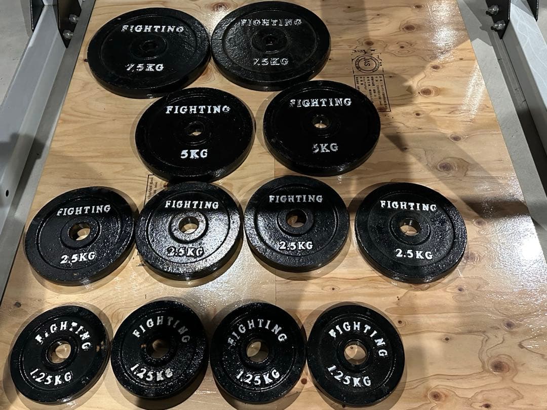 ベンチプレス、フレームセット　合計120kg