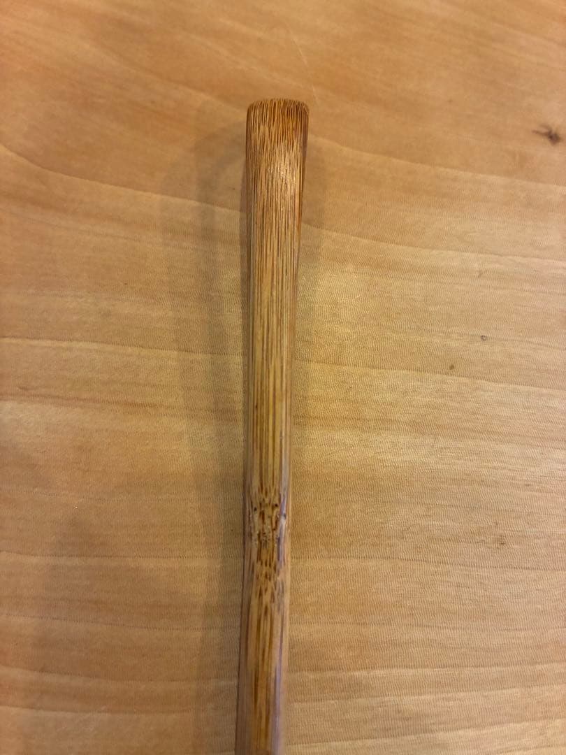 裏千家 15代鵬雲斎 汎叟玄室 自作 竹茶杓 銘:山彦 黒田正玄 淡々斎宗室