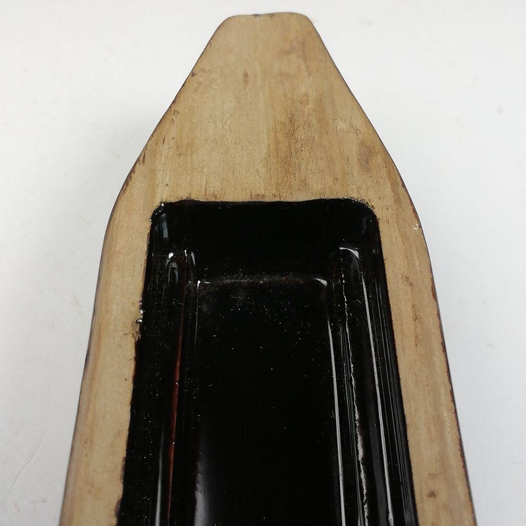 Ｗ１２８　香合　『古材屋形船香合』『指物師 誠中斎 造』『立花大亀 書付』共箱