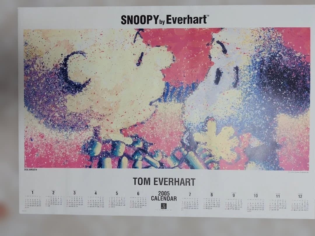 SNOOPY by Everhart ポスターカレンダー 3枚　額縁　非売品
