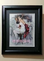 片岡球子、【富士に献花（ひまわり）】、希少な額装用画集より、美品、新品額装付