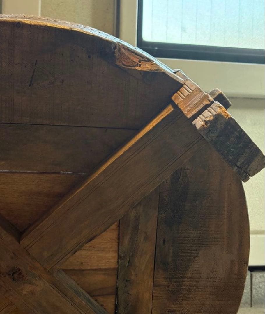 1900年代初頭 インド古木円卓 チャクラ