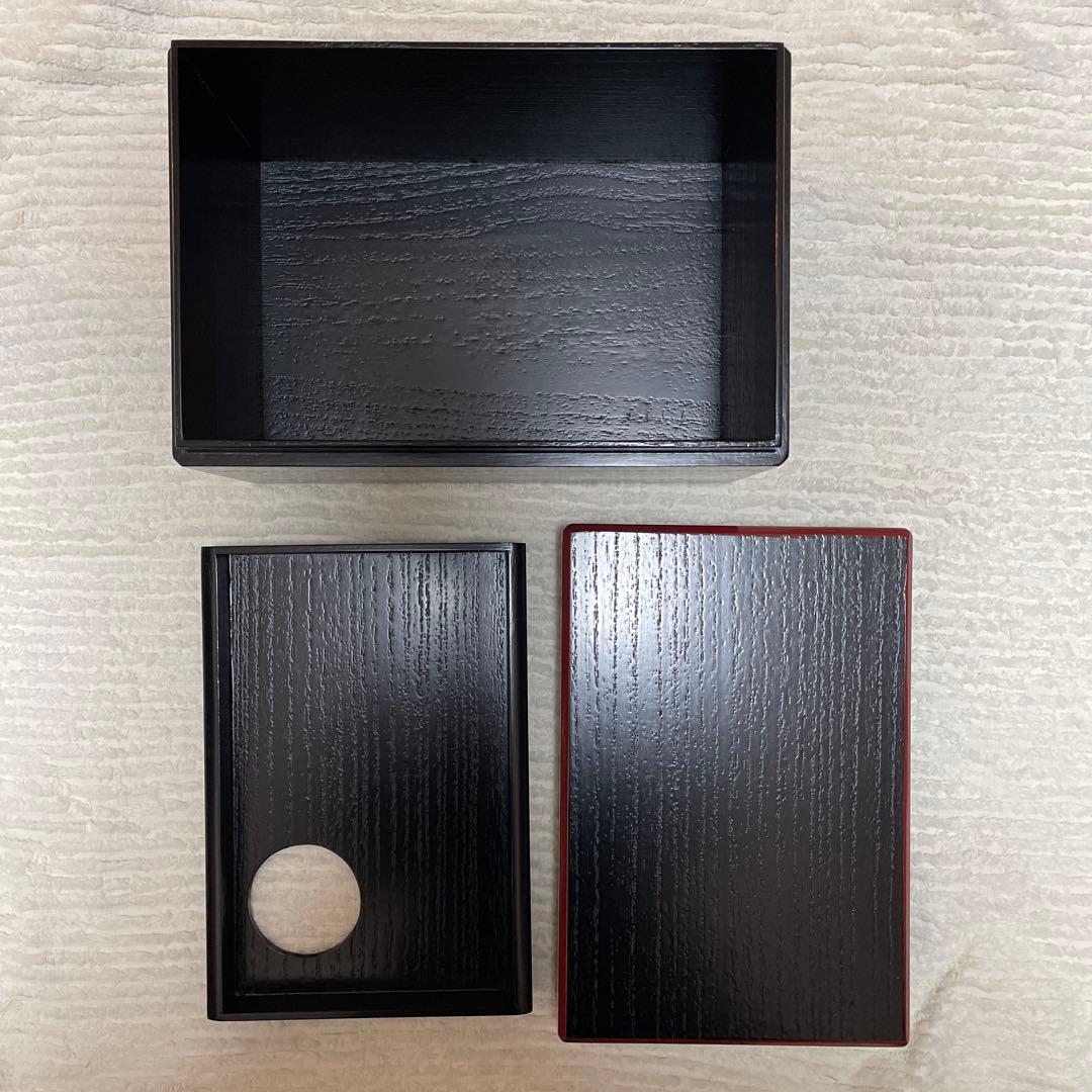 黒色木製茶箱セット