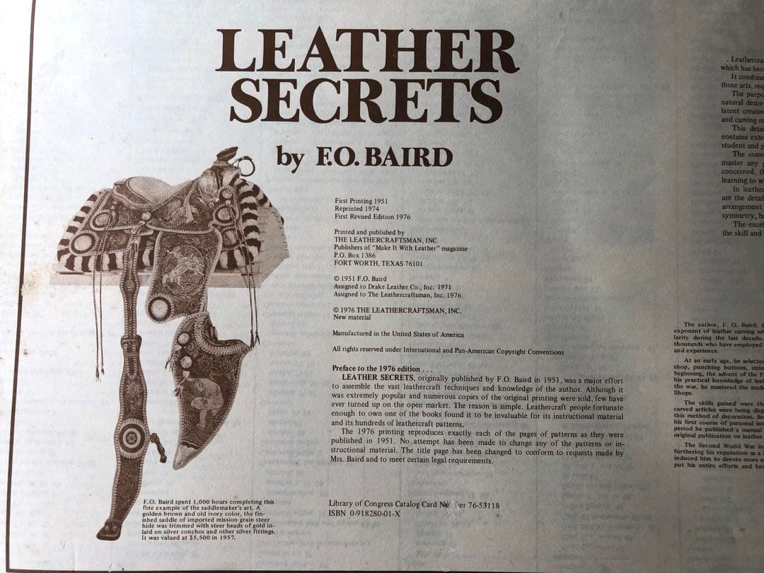 レザークラフトテキストLeather Secrets 送料込