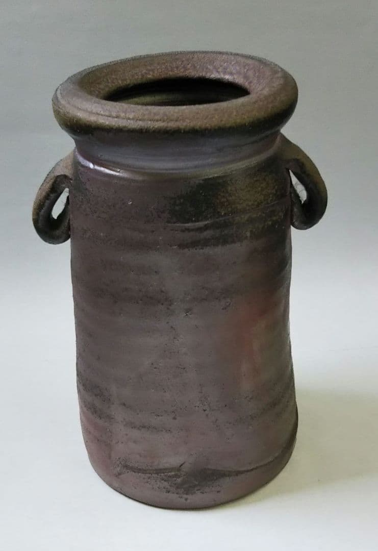 茶道具 花入 備前 耳付 伊勢崎満 人間国宝 伊勢崎淳 兄 陽山 長男