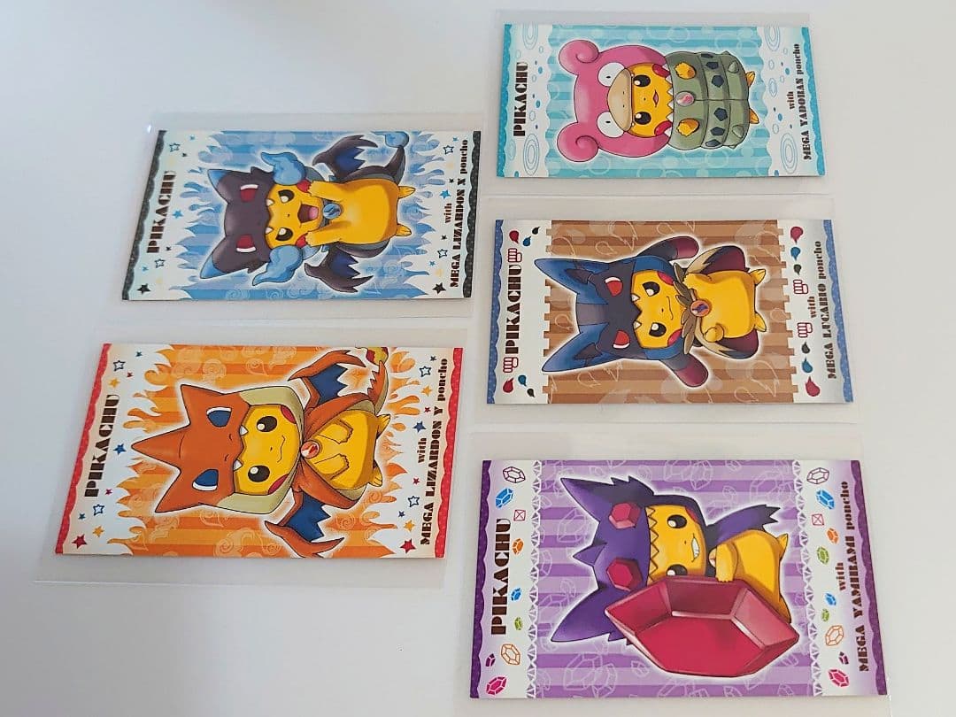 メガキャンペーン第1弾 名刺カード 5種セット メガシンカ ポンチョピカチュウ