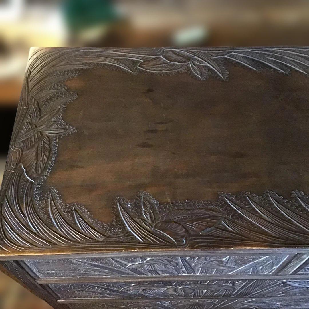 アンティーク軽井沢彫り 箪笥　収納　家具