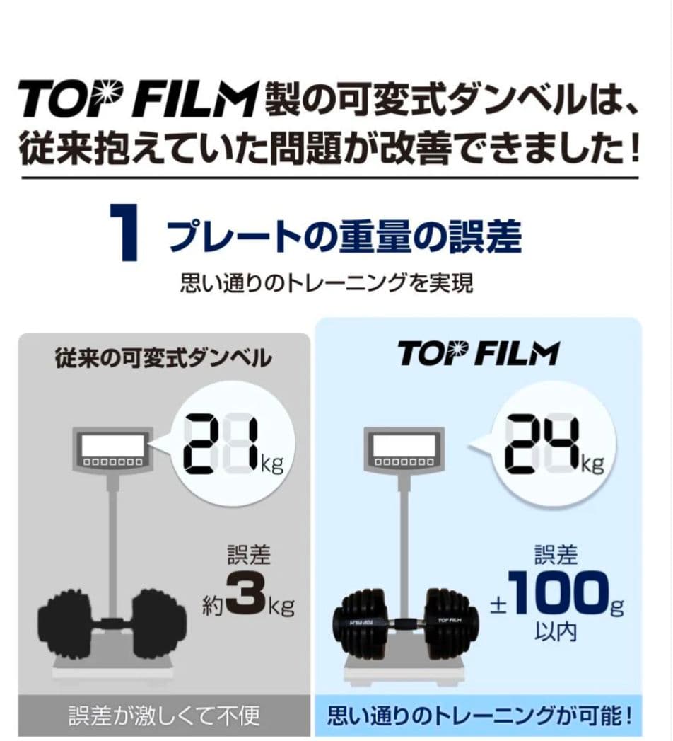 可変式ダンベル 24kg×2個セット15段階調整式静音設計省スペース収納高品質