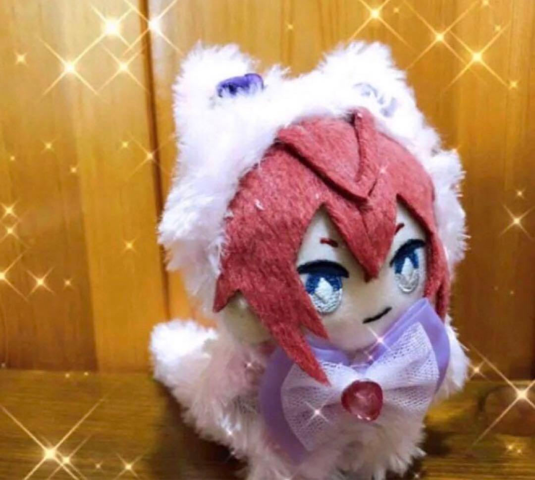 ♡ぬい服♡10cm♡ふわふわ♡ピンク♡しっぽネコちゃん♡ツイステ♡