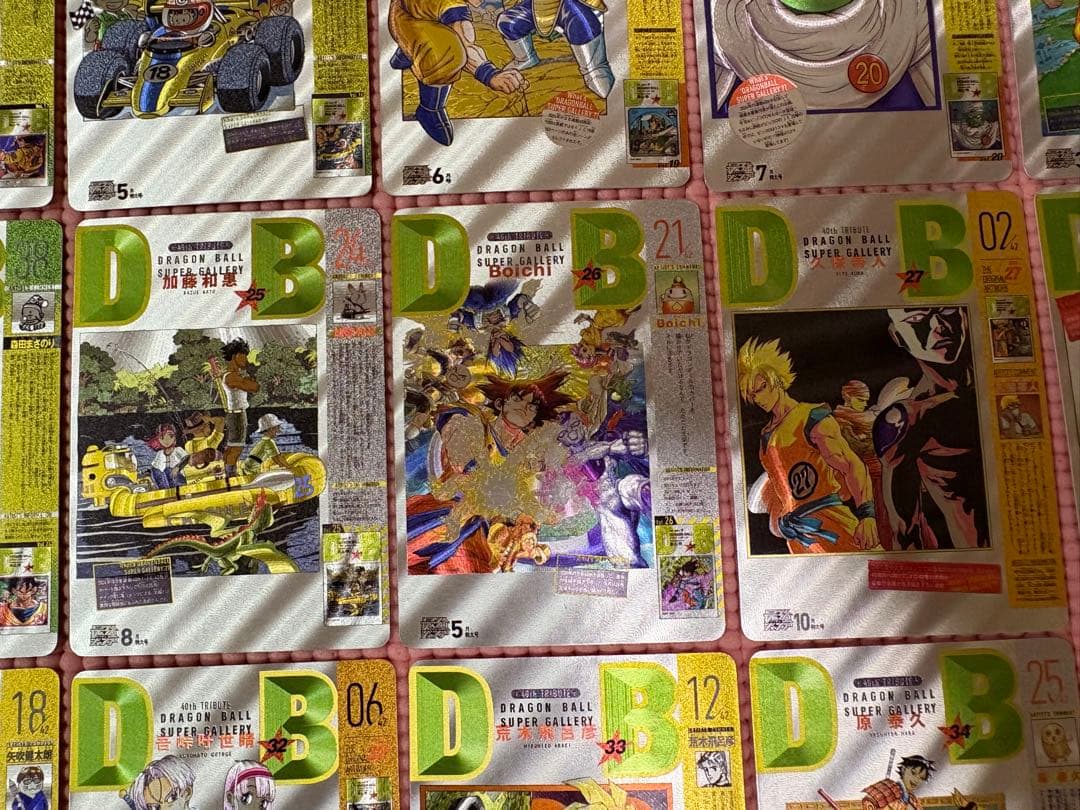 42枚　ジャンプ作家　キラカード　ドラゴンボール表紙
