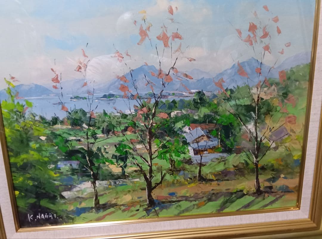 永井潔の油彩F10号秀作です