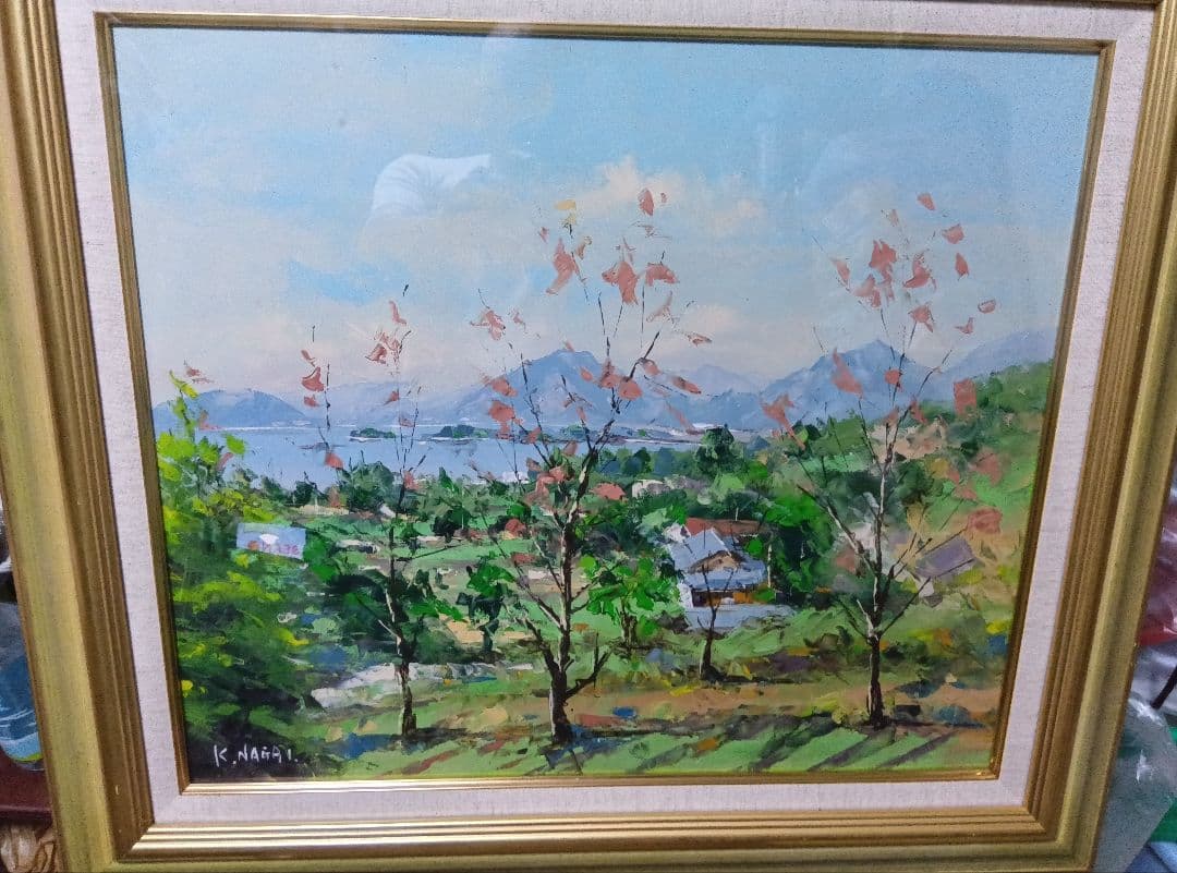 永井潔の油彩F10号秀作です