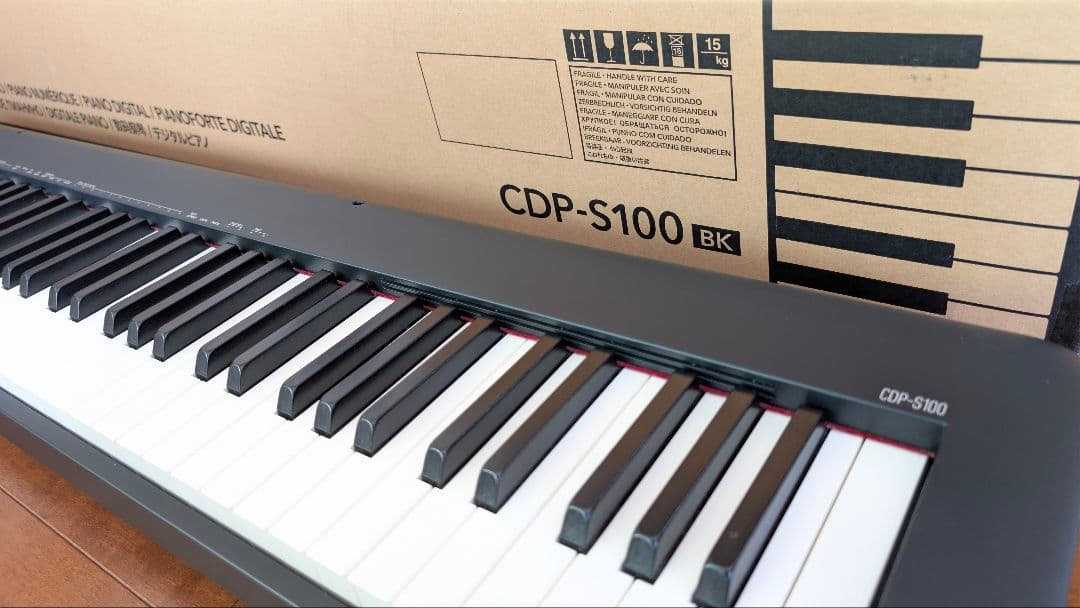 CASIO CDP-S100 電子ピアノ 88鍵盤 黒 純正スタンド付き