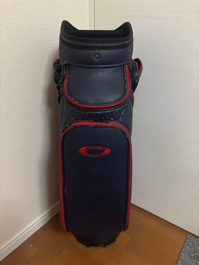 訳あり　レア　オークリー　スカルデザイン ツアーキャディバッグ　ネイビー