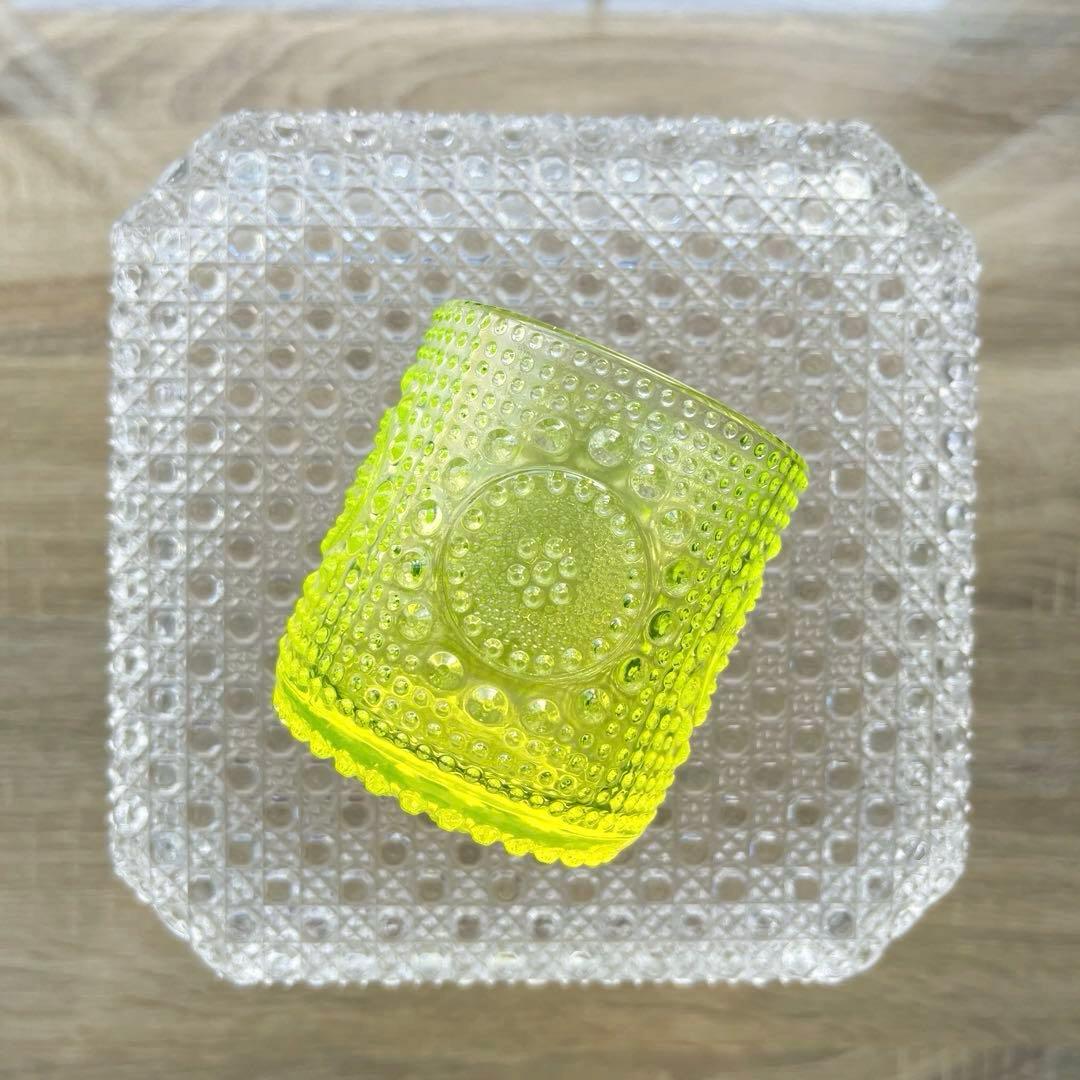 骨董　時代ガラス　フィンランド　グラッポニア グラス　コップ　ウラン１客