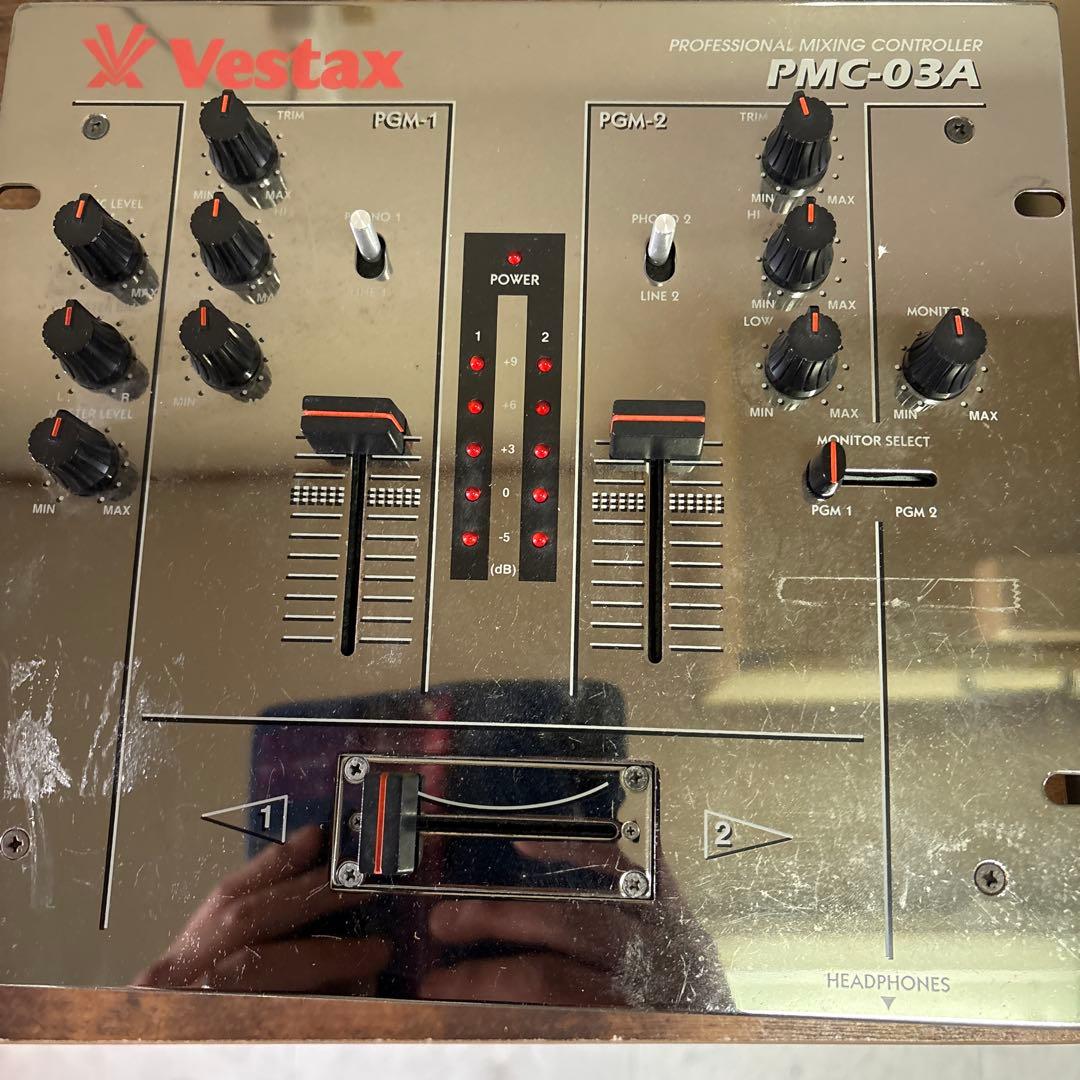 DJミキサー\"VESTAX\"PMC-03A純正アダプターつき！通電確認済み！