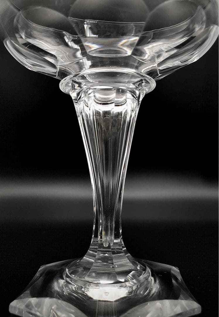 【高さ：13.2cm】アンティークバカラ シャンプノワーズ　クープグラス