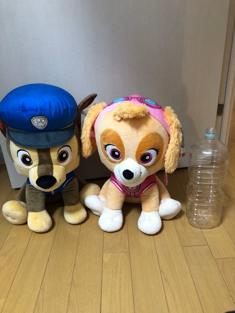 パウパトロール　チェイスとスカイ特大ぬいぐるみ