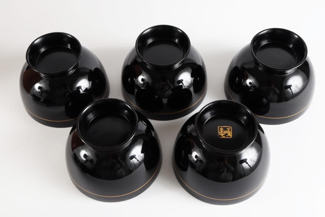 輪島塗 忍紋 吸物椀 井波唯志 五客