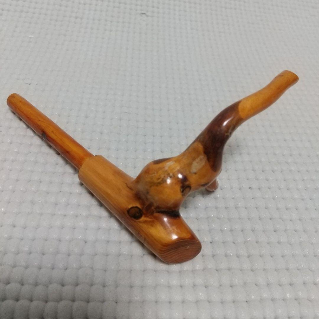 有働印〈19cm弓型万力＆竿枕〉初期？檜葉？ 一部補修 NCNR